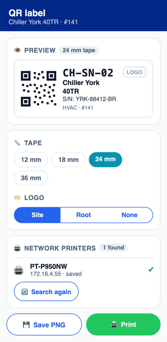 Every asset with its own QR tag